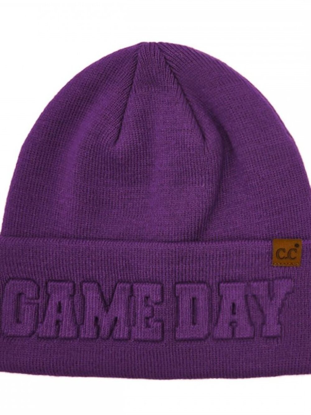 Game Day Embossed Cuff Beanie